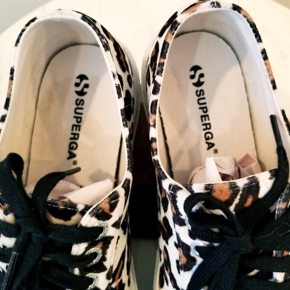 Superga Animal Print Cheetah Print Velour Velvet Sneakers - Picture 9 of 16